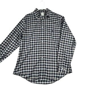 Brooks Brothers Regent‎ Polo Shirt Mens Large Plaid Button Down Long Sleeve
